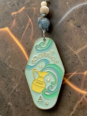 🆕 Aquarius Zodic/Air Sign Pendant Necklace-Stainless Steel